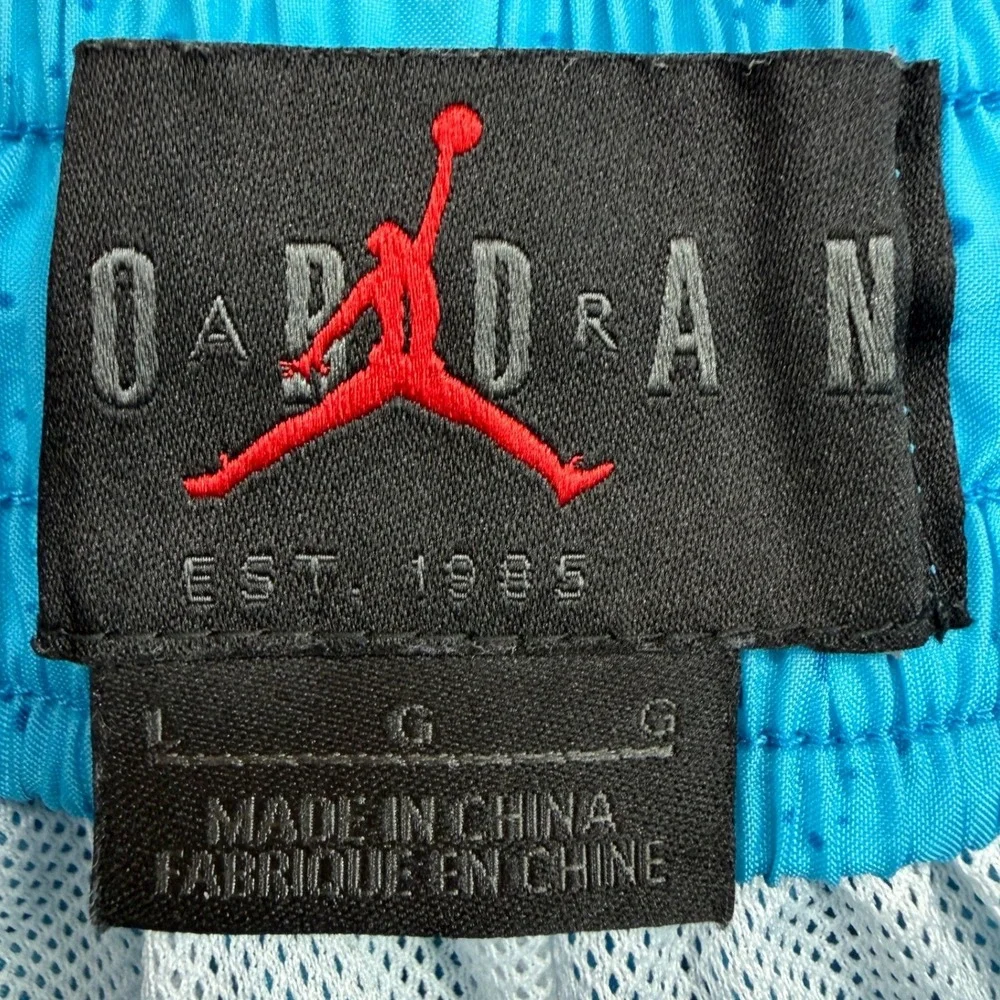 Jordan Jumpman Poolside Shorts Mens L CI9133-465 Blue Speckled EUC